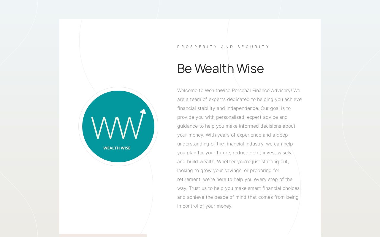 Wealthwise Be Wealth Wise